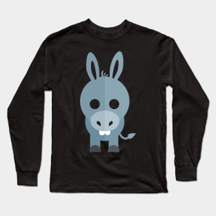 Funny blue donkey Long Sleeve T-Shirt